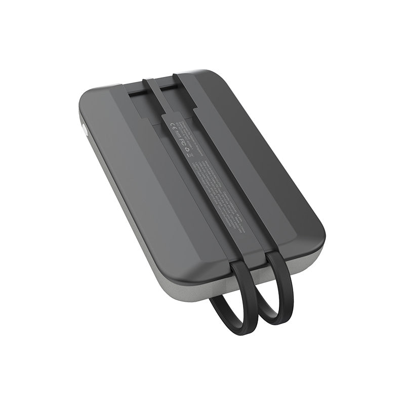 Mazer M-PC20LINK1020-NT 10000mAh PD20W Powerbank Built-in Dual USB-C Cable (Natural Titanium)