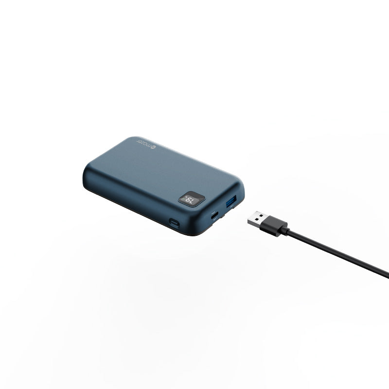 Mazer M-PC20LINK1020-NV 10000mAh PD20W Powerbank Built-in Dual USB-C Cable (Navy)