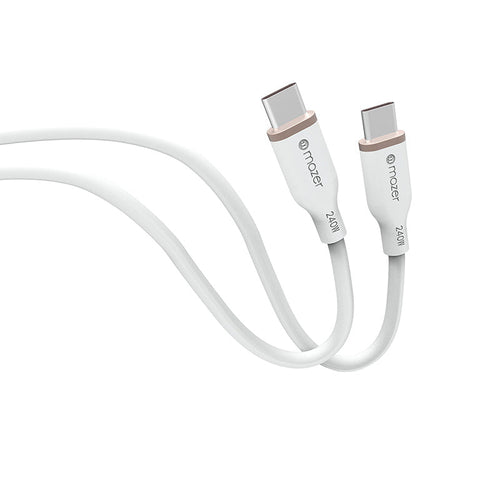 Mazer M-FLEX-C2240-WH LINK 3 Flex 240W USB-C to C Cable 2M (White)