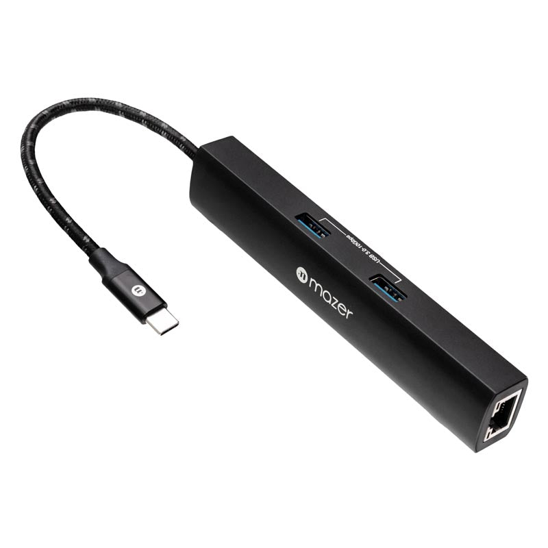 Mazer M-UC2MULTI6140 HDMI4K/30HzX1, USB3.0X2, USB-C PD100W Charging 4-in-1 Hub (Black)