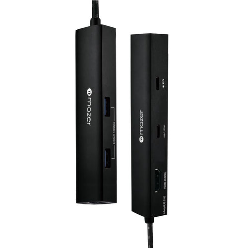 Mazer M-UC2MULTI6140 HDMI4K/30HzX1, USB3.0X2, USB-C PD100W Charging 4-in-1 Hub (Black)