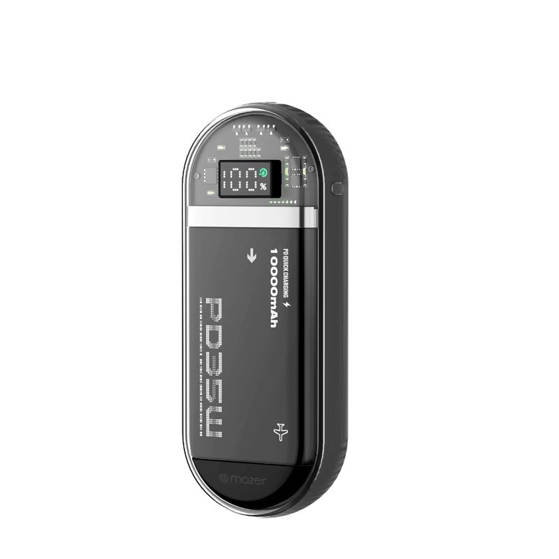 Mazer M-PC35LINK1035-BK PowerCharge LINK Built-in Dual USB-C cable PD35W 10000mAh Power bank (Black)