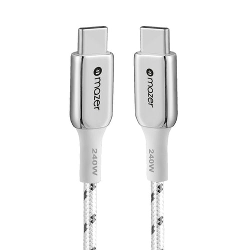 Mazer M-PL3Pro-240C50 240W USB C to C Cable 0.5m (White)