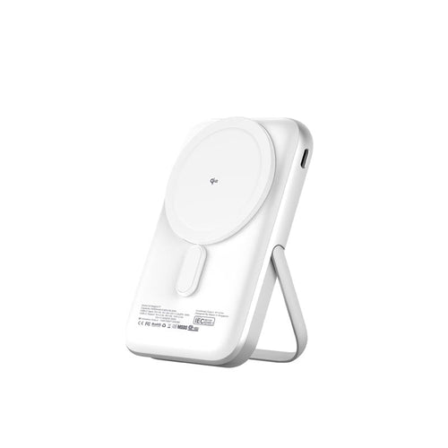 Mazer M-MagAir17-WH MagSafe&Qi2 15W 10,000mAh, USB-C PD35W MagStand Power Bank-White