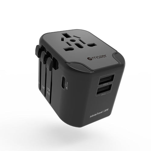 Mazer M-IFTravel120PD-BG PD20W 1C2A World Travel Charger (Black)