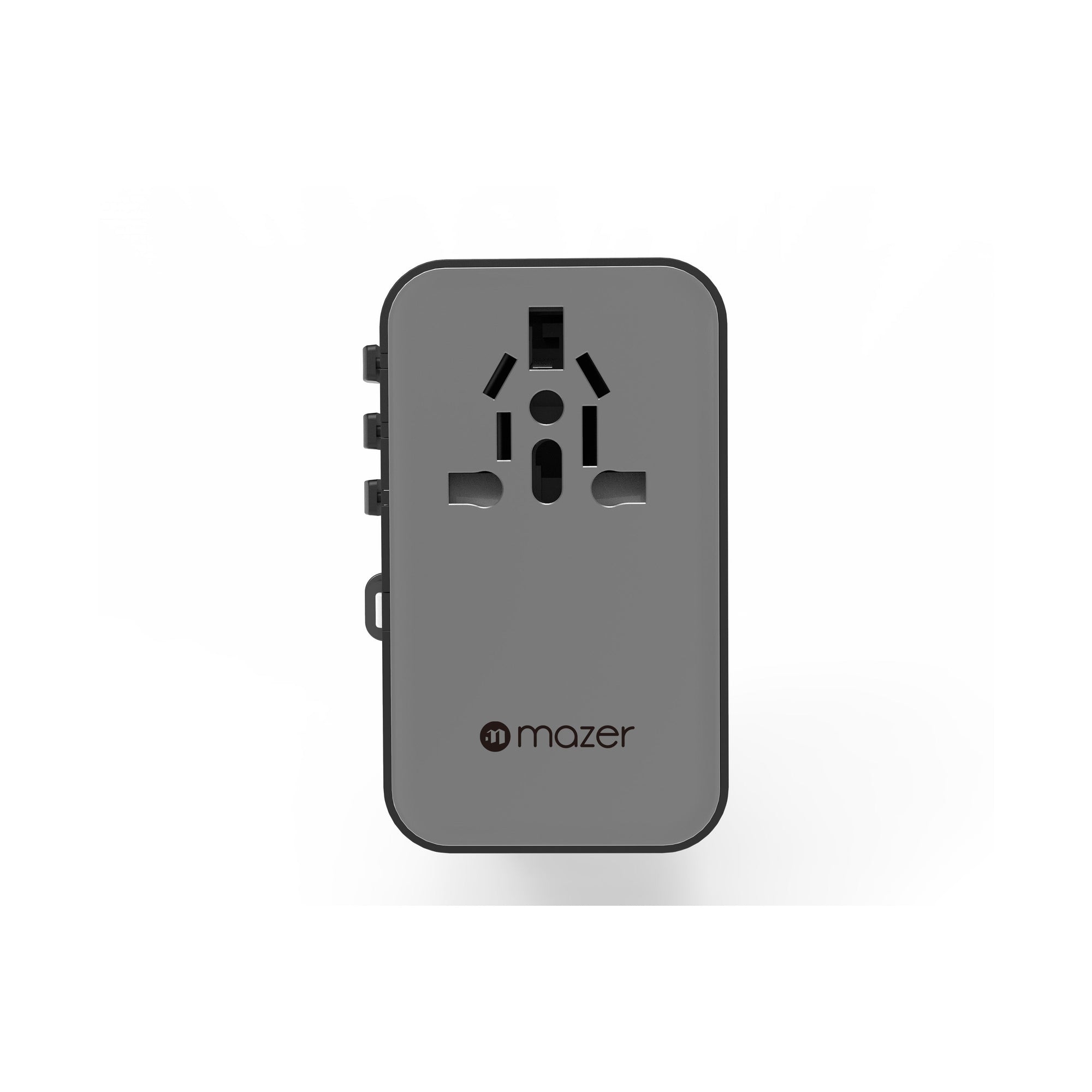 Mazer M-IFTravel370-BG PD70W 2C2A with Bulit-in Retractable USB-C Cable World Travel Charger (Black)