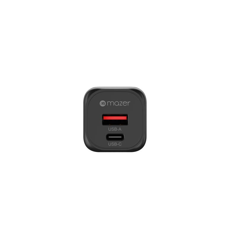 Mazer M-G20W-V5-BK PD20W 1C1A Travel Adapter with US+UK Plugs (Black)