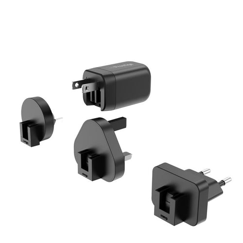 Mazer M-G35W-V5-BK PD35W 1C1A Travel Adapter w Changeable Plugs (Black)