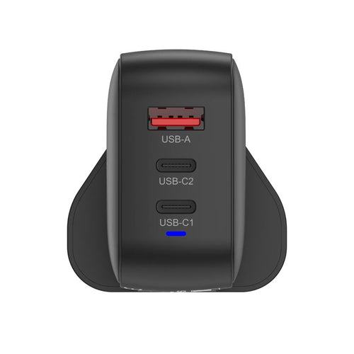 Mazer M-G70W-V5-BK PD70W 2C1A Travel Adapter with Changeable Plugs (Black)