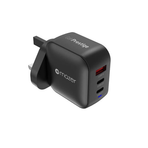 Mazer M-G70W-V5-BK PD70W 2C1A Travel Adapter with Changeable Plugs (Black)