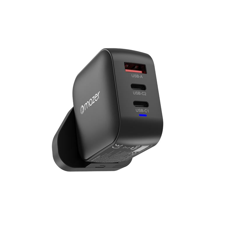 Mazer M-G70W-V5-BK PD70W 2C1A Travel Adapter with Changeable Plugs (Black)