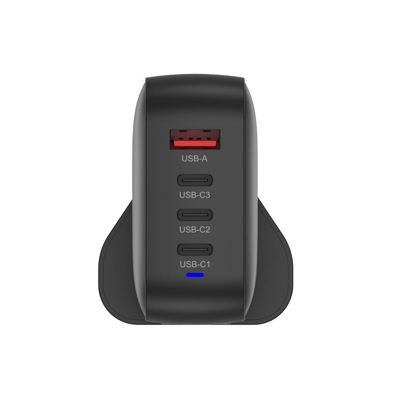 Mazer M-G100W-V5-BK PD100W 3C1A Travel Adapter with Changeable Plugs (Black)
