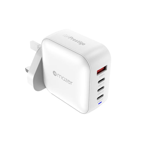 Mazer M-G100W-V5-WH PD100W 3C1A Travel Adapter with Changeable Plugs (White)