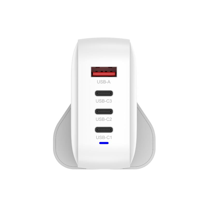 Mazer M-G100W-V5-WH PD100W 3C1A Travel Adapter with Changeable Plugs (White)