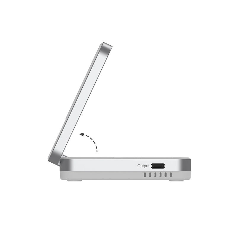 Mazer M-qi2-MagFold02-WH/Qi2 32W Wireless Foldable 2in1+USB-C PD12W Charger (White)