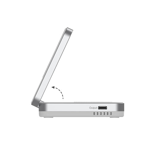 Mazer M-qi2-MagFold02-WH/Qi2 32W Wireless Foldable 2in1+USB-C PD12W Charger (White)