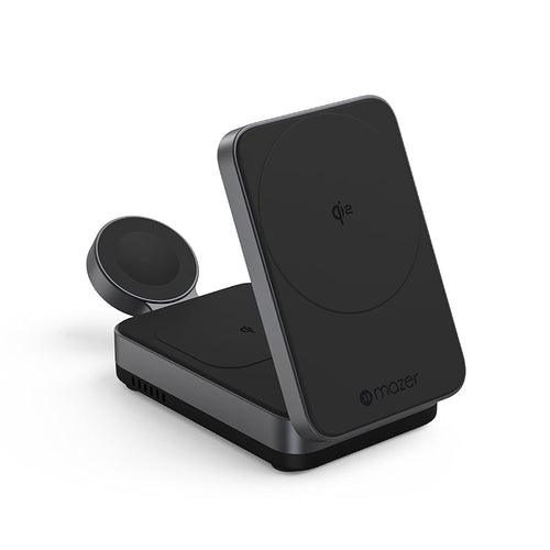 Mazer M-qi2-MagFold05-BK/Qi2 23W Foldable 3in1 Wireless Charger (Black)