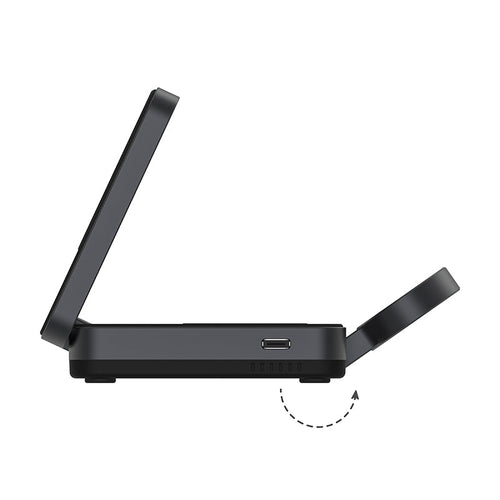 Mazer M-qi2-MagFold05-BK/Qi2 23W Foldable 3in1 Wireless Charger (Black)
