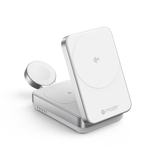 Mazer M-qi2-MagFold05-WH/Qi2 23W Foldable 3in1 Wireless Charger (White)