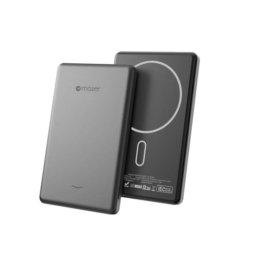 Mazer M-MagAir19-GY 5000mAh PD20W Qi2 Compatible Power Bank (Grey)