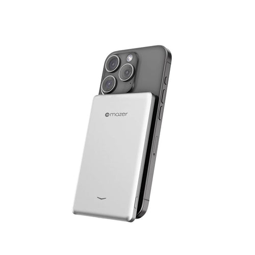 Mazer M-MagAir19-SV 5000mAh PD20W Qi2 Compatible Power Bank (Silver)