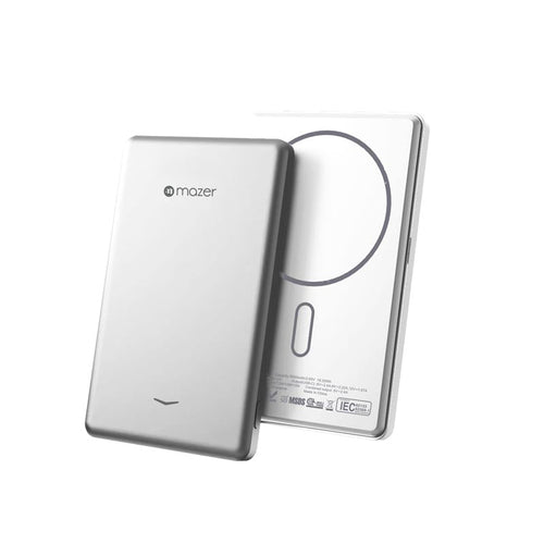 Mazer M-MagAir19-SV 5000mAh PD20W Qi2 Compatible Power Bank (Silver)