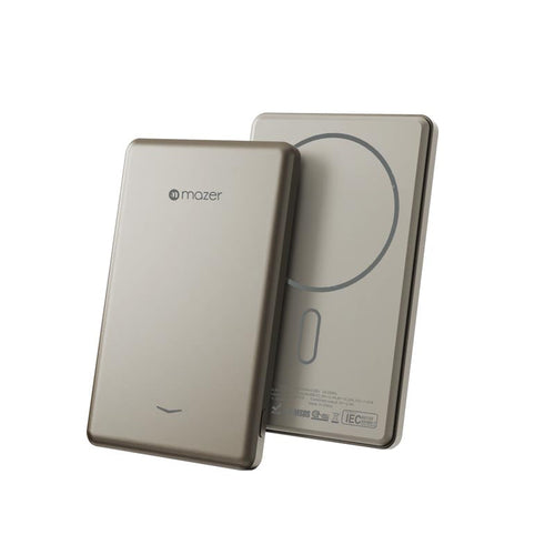 Mazer M-MagAir19-TN 5000mAh PD20W Qi2 Compatible Power Bank (Titanium)