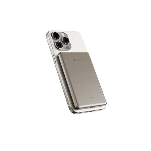 Mazer M-MagAir19-TN 5000mAh PD20W Qi2 Compatible Power Bank (Titanium)