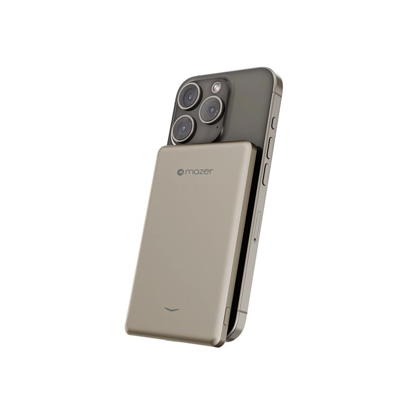 Mazer M-MagAir19-TN 5000mAh PD20W Qi2 Compatible Power Bank (Titanium)