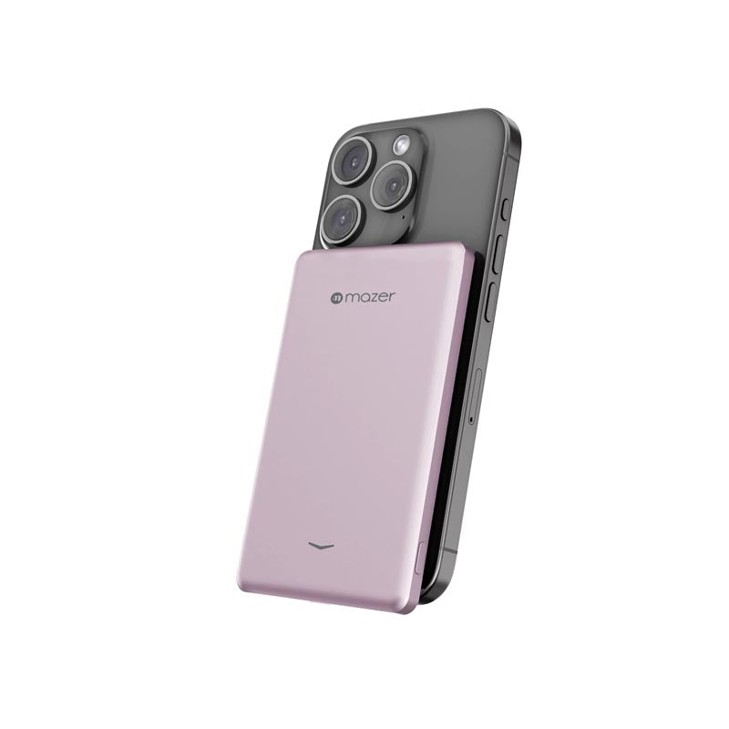 Mazer M-MagAir19-PK 5000mAh PD20W Qi2 Compatible Power Bank (Pink)