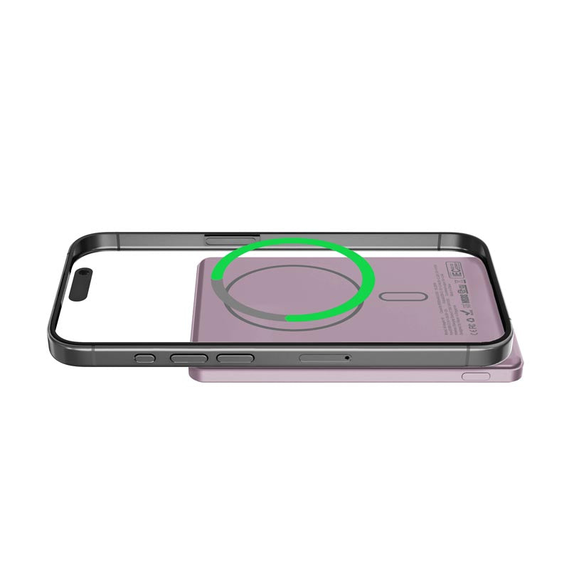 Mazer M-MagAir19-PK 5000mAh PD20W Qi2 Compatible Power Bank (Pink)