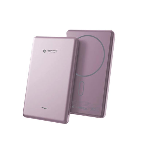 Mazer M-MagAir19-PK 5000mAh PD20W Qi2 Compatible Power Bank (Pink)