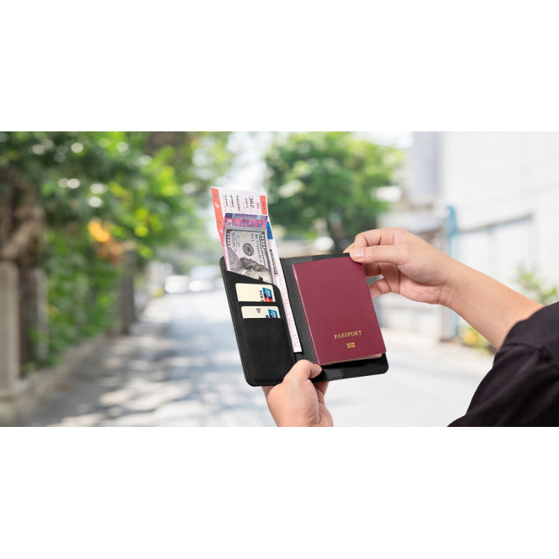 Mazer M-1Tag-Passport-BK/FindMY Passport Holder with Rechargeble