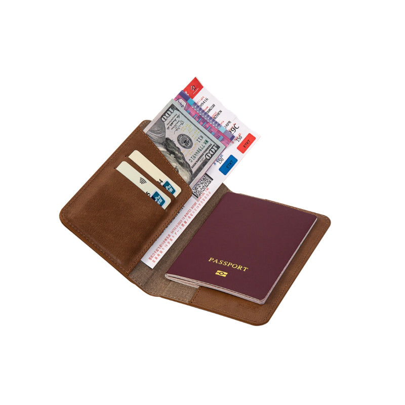 Mazer M-1Tag-Passport-BW/FindMY Passport Holder with Rechargeble Battery (Brown)