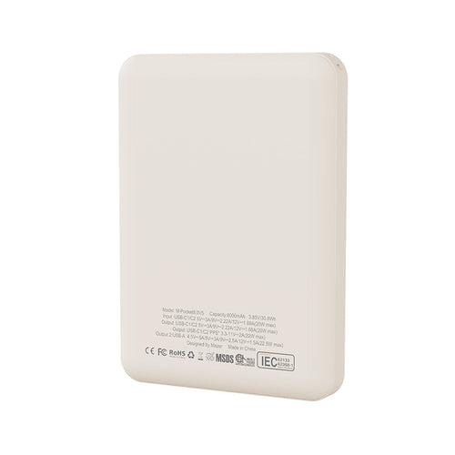 Mazer M-Pocket8.0V5-CR 8000mAh PD20W PocketCharge Powerbank (Cream)