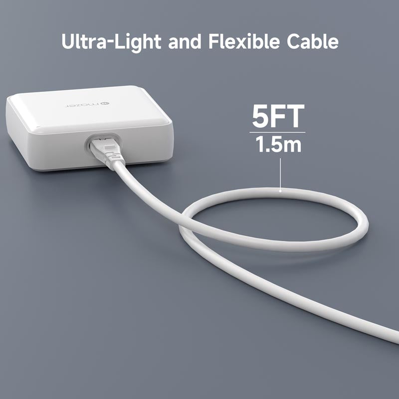 Mazer M-D170W-V5-BKPD170W 8Ports (7C1A) Desktop Charger with 1.5M Power Cable (White)