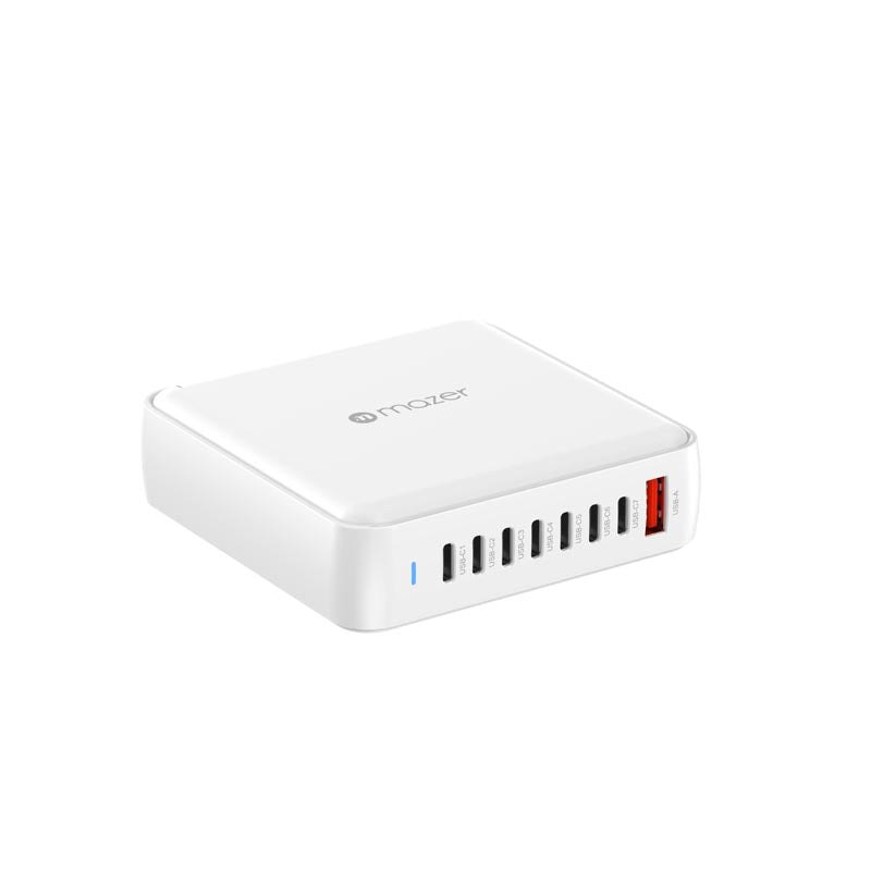 Mazer M-D170W-V5-BKPD170W 8Ports (7C1A) Desktop Charger with 1.5M Power Cable (White)