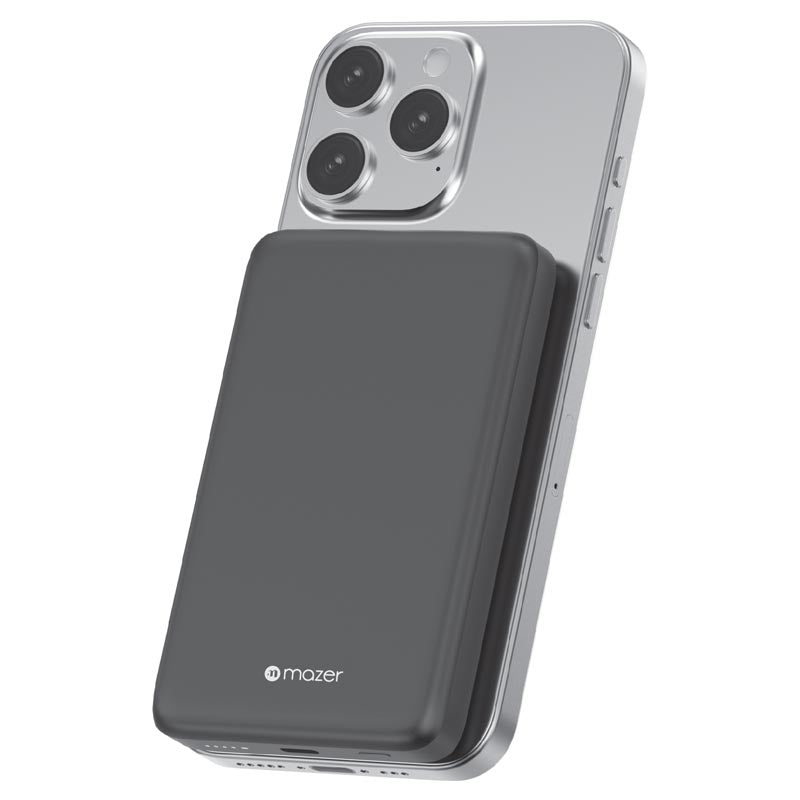 Mazer M-MagAir21-GY Qi2 Certified 15W 10K USB-C PD20W Power Bank (Grey)