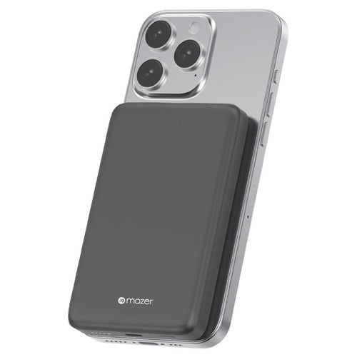 Mazer M-MagAir21-GY Qi2 Certified 15W 10K USB-C PD20W Power Bank (Grey)