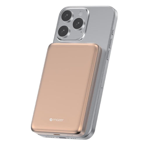 Mazer M-MagAir21-DT Qi2 Certified 15W 10K USB-C PD20W Power Bank (Desert Titanium)