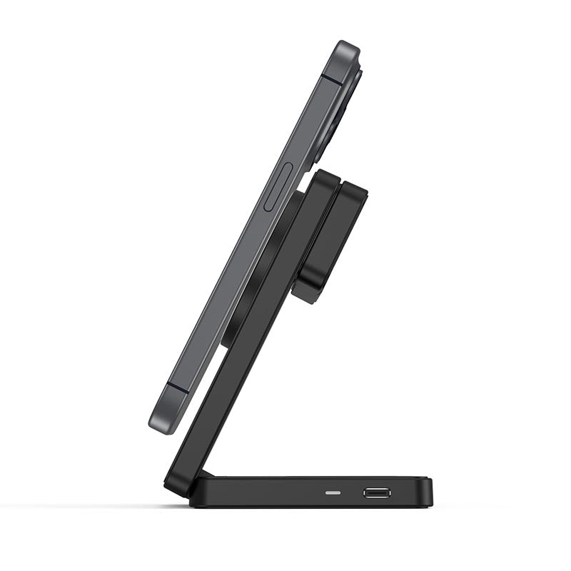 Mazer M-qi2-MagFold06-BK/qi2 25W Foldable 3-in-1 Wireless Charging Stand - Black