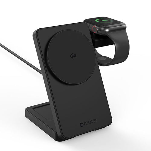 Mazer M-qi2-MagFold06-BK/qi2 25W Foldable 3-in-1 Wireless Charging Stand - Black