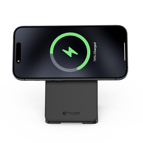 Mazer M-qi2-MagFold06-BK/qi2 25W Foldable 3-in-1 Wireless Charging Stand - Black