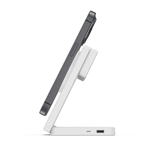 Mazer M-qi2-MagFold06-WH/qi2 25W Foldable 3-in-1 Wireless Charging Stand - White