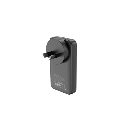 Mazer M-G65SLIM-BK GaN PD65W 1C1A with Travel Plugs (Black)