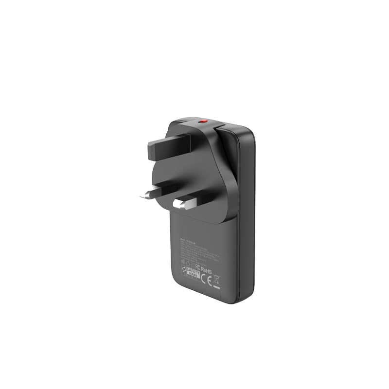 Mazer M-G65SLIM-BK GaN PD65W 1C1A with Travel Plugs (Black)