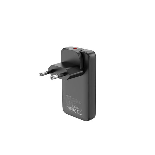 Mazer M-G65SLIM-BK GaN PD65W 1C1A with Travel Plugs (Black)