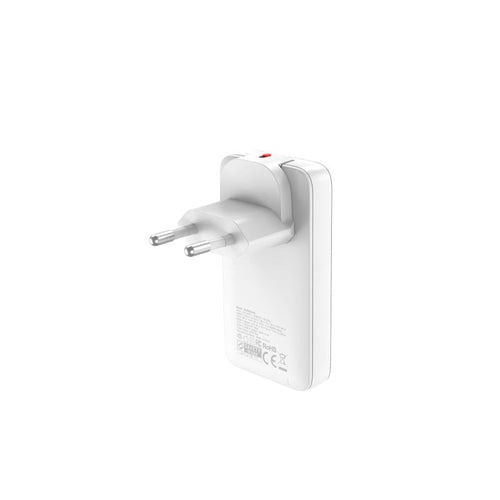 Mazer M-G65SLIM-WH GaN PD65W 1C1A with Travel Plugs (White)
