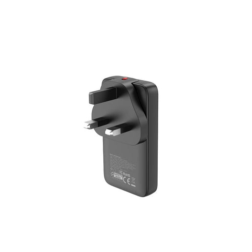 Mazer M-G65SLIM2C-BK GaN PD65W 2C with Travel Plugs (Black)