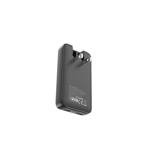 Mazer M-G65SLIM2C-BK GaN PD65W 2C with Travel Plugs (Black)